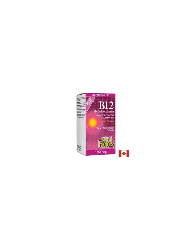 B12 Methylcobalamin/ Витамин В12 (метилкобаламин) x 210 сублингвални таблетки - Nutra Best Bulgaria