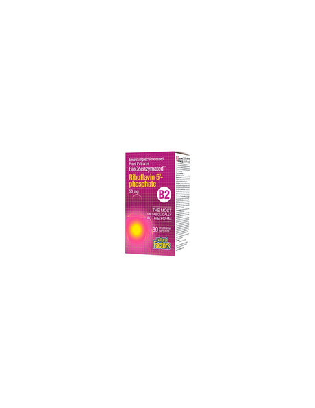 BioCoenzymated Riboflavin 5 Phosphate B2 50 mg - 30 капсули - Nutra Best