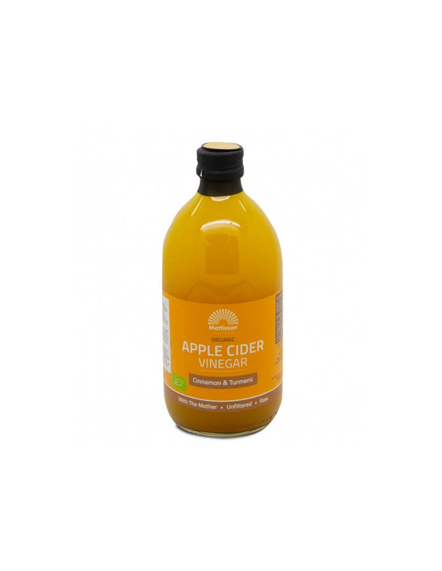 Ябълков оцет с канела и куркума Органик, 500 ml Mattisson Healthstyle - Nutra Best Bulgaria