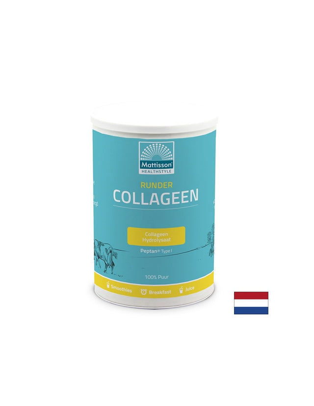 За красива коса, кожа и здрави стави - Говежди колаген тип I, 300 g прах Mattisson Healthstyle - Nutra Best Bulgaria