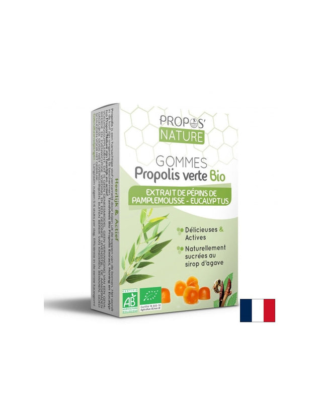 Зелен прополис с масло от Евкалипт, ~40 желирани таблетки Propos’Nature - Nutra Best Bulgaria
